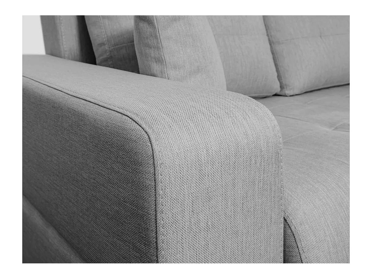 Canapé d'Angle Convertible Droit 4 Places en Tissu