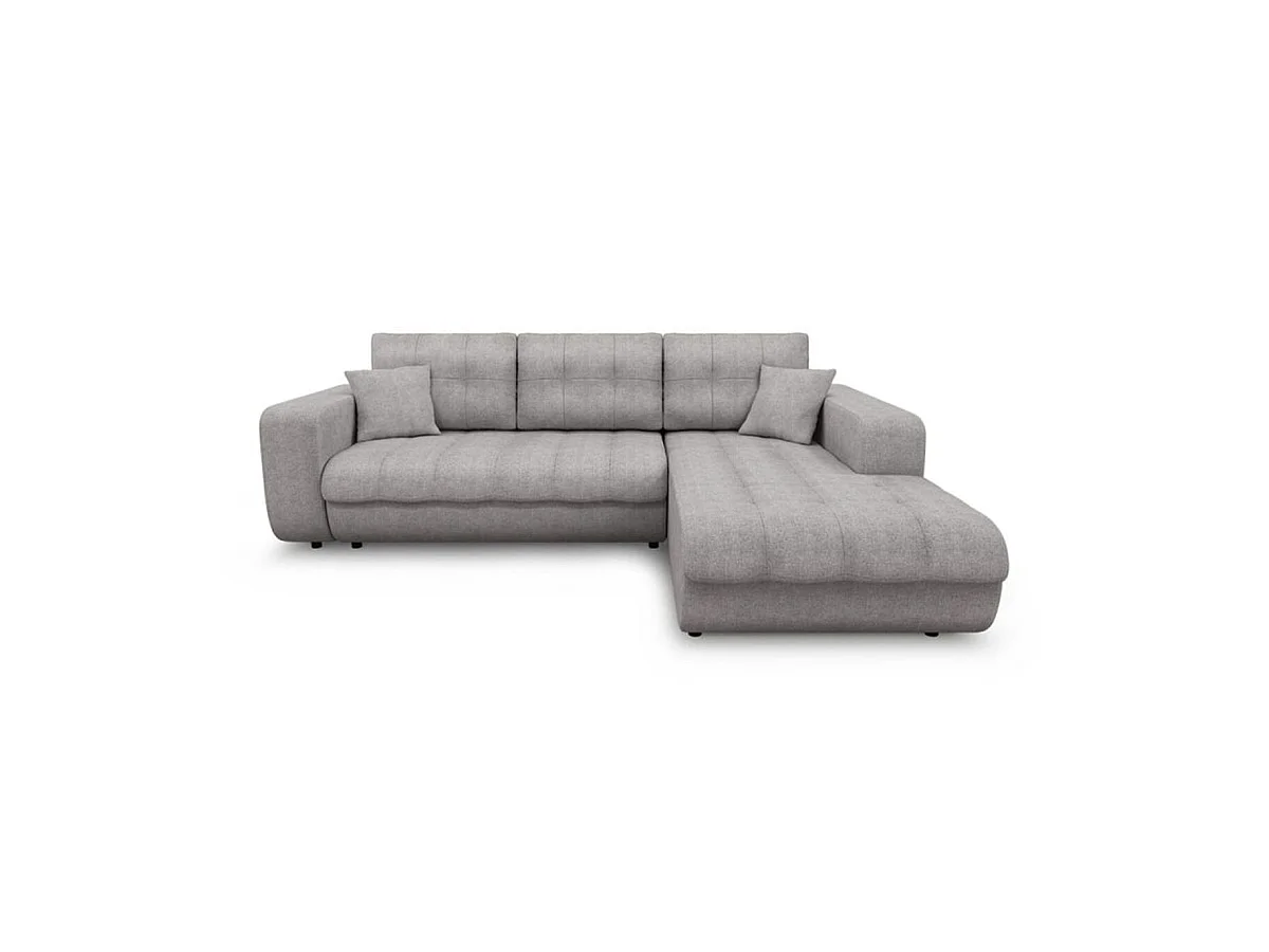 Canapé d'Angle Convertible Droit 4 Places en Tissu