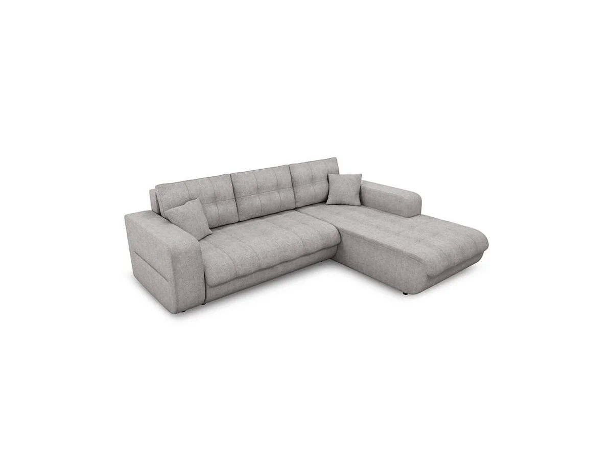 Canapé d'Angle Convertible Droit 4 Places en Tissu