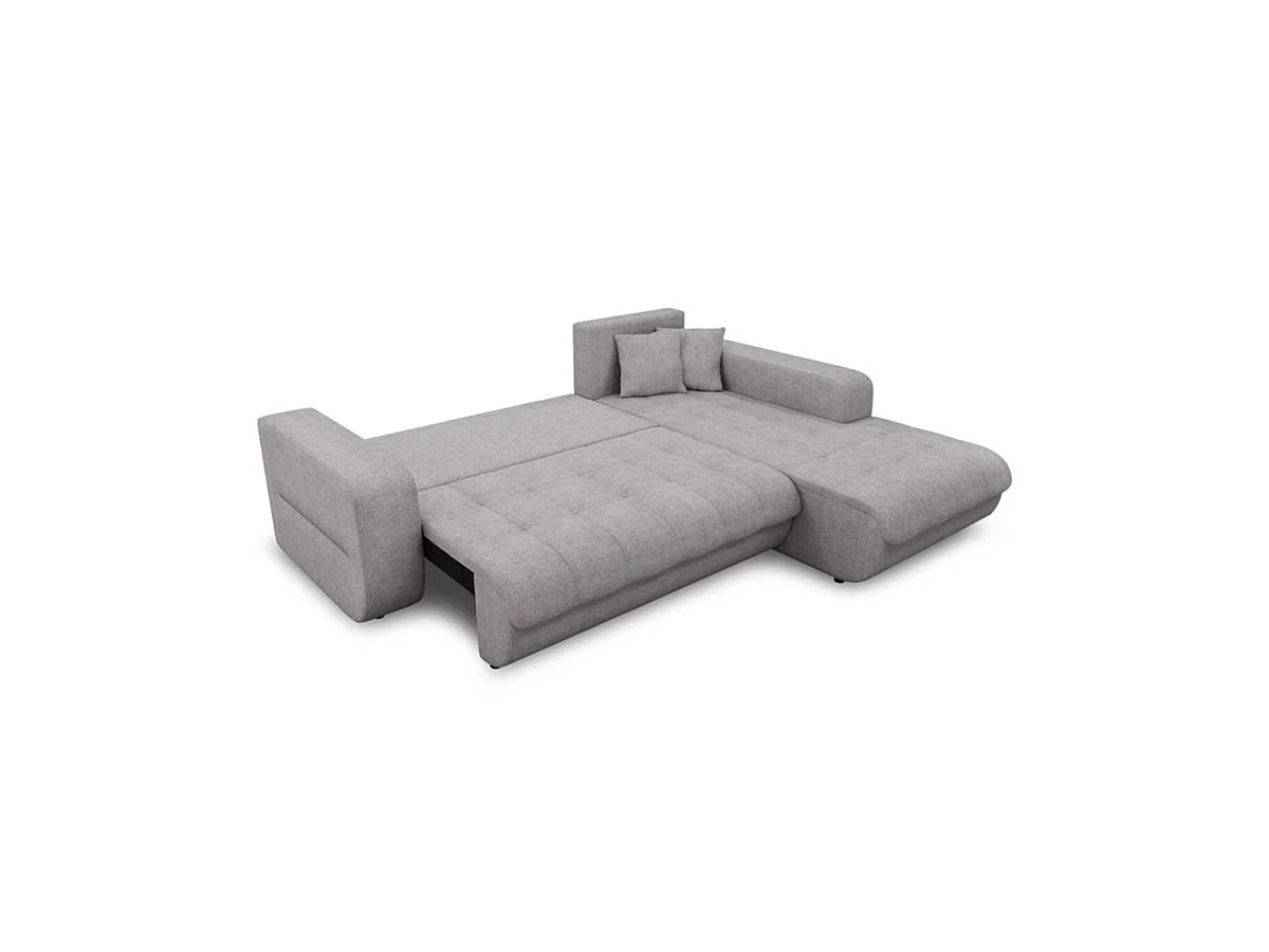 Canapé d'Angle Convertible Droit 4 Places en Tissu