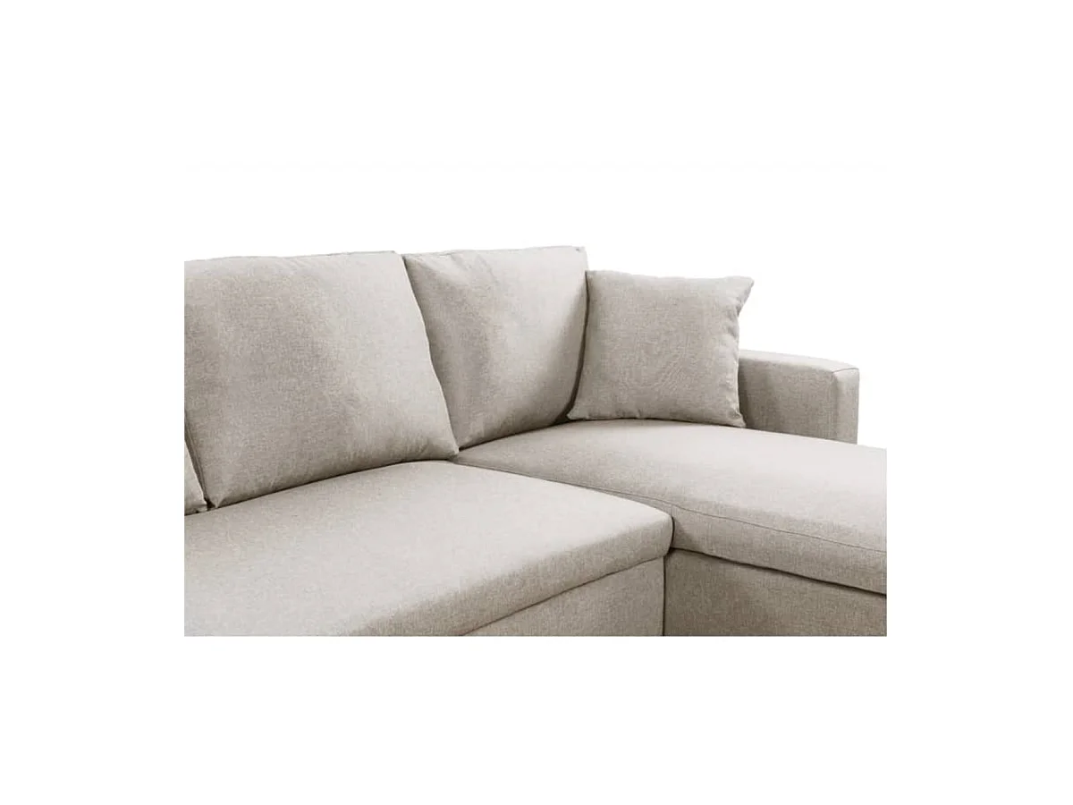 Canapé Panoramique Convertible avec 2 Coffres en Tissu