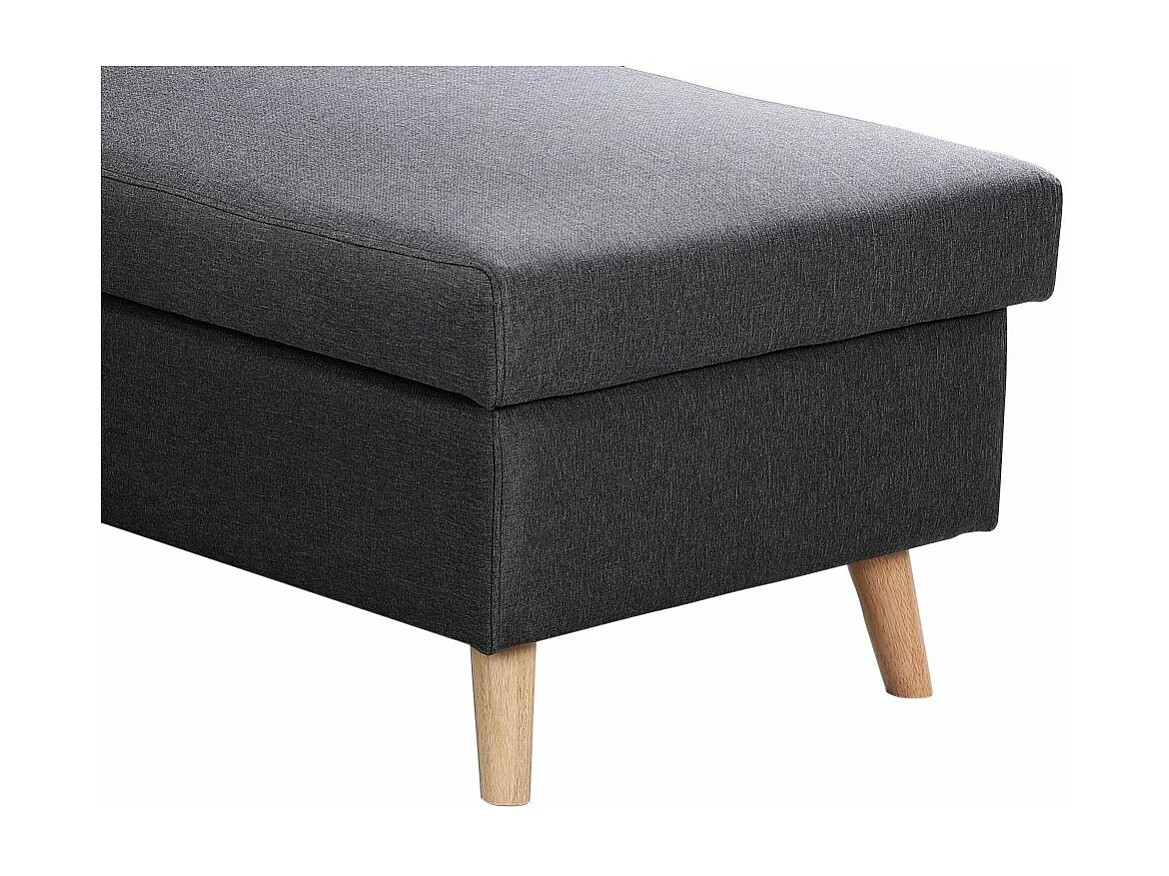 Canapé d'Angle Scandinave Réversible Convertible avec Coffre en Tissu