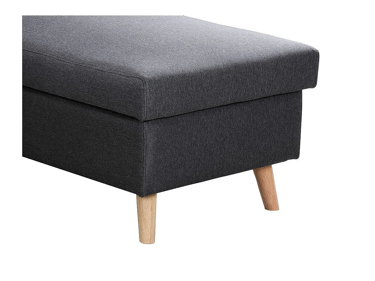 Canapé d'Angle Scandinave Réversible Convertible avec Coffre en Tissu