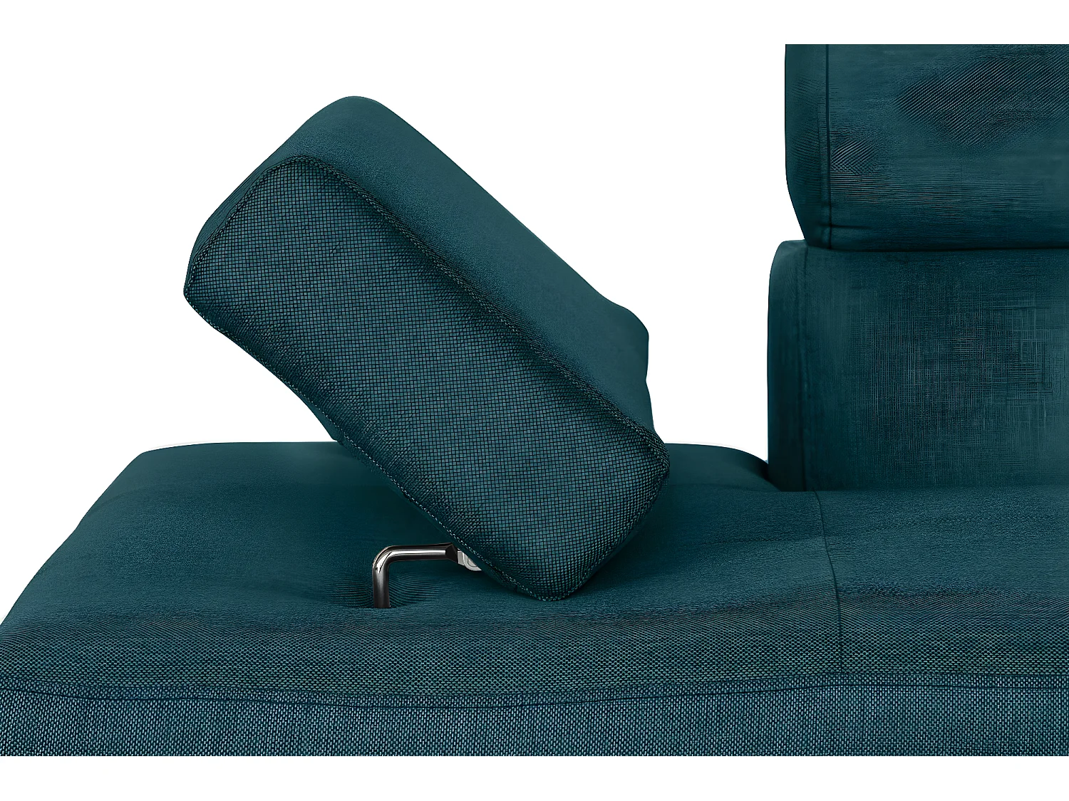 Canapé d'angle convertible droit avec coffre de rangement en tissu