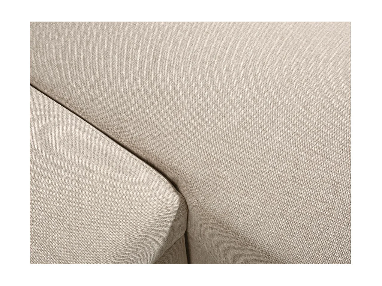 Canapé d'angle 3 places Maria réversible, convertible avec coffre en tissu - Beige - L227 x P146 x H81cm - Loungitude