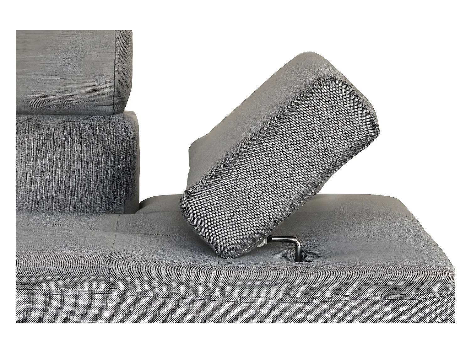 Canapé d'angle gauche 5 places Rio Convertible avec coffre en tissu - Gris clair - L271 x P192 x H70cm - Loungitude