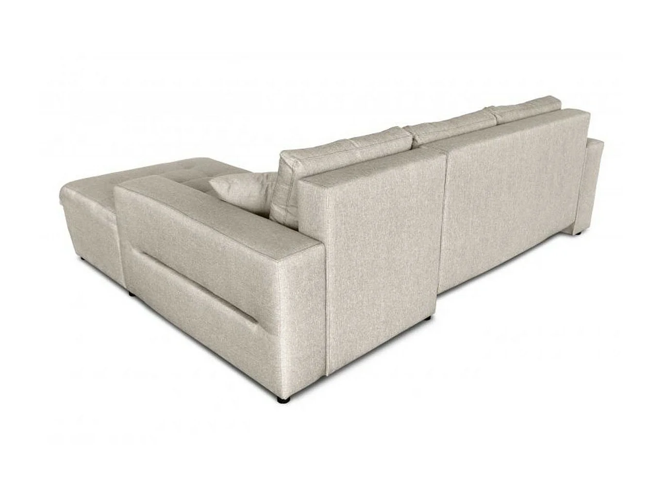 Canapé d'Angle Convertible Droit 4 Places en Tissu