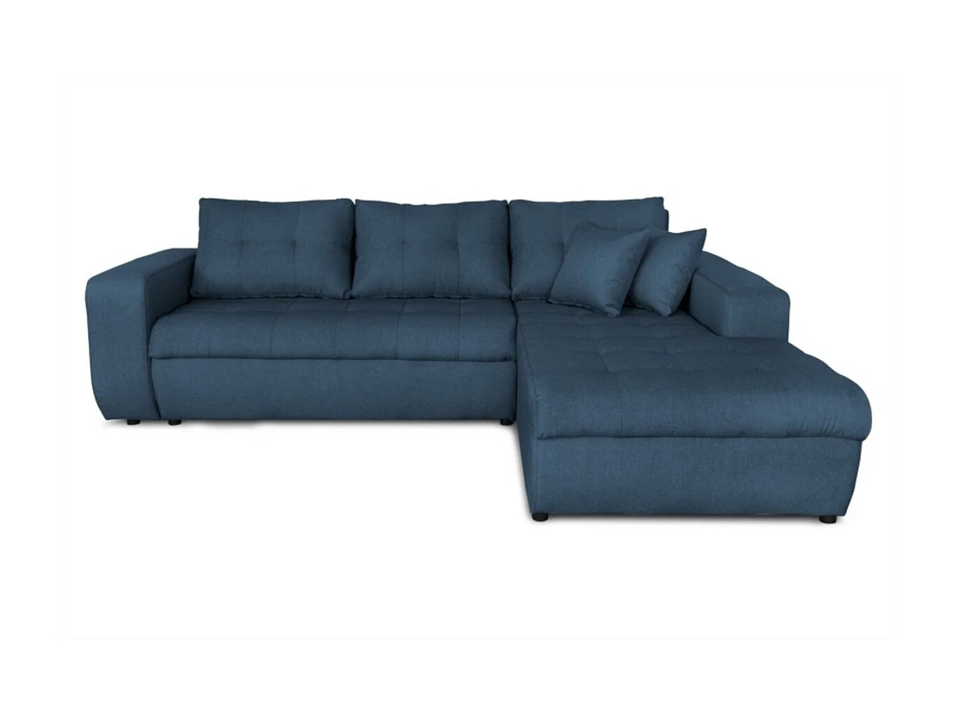 Canapé d'Angle Convertible Droit 4 Places en Tissu