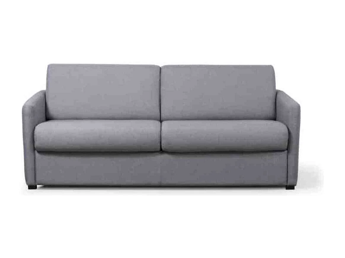 Canapé convertible express 3 places en tissu gris clair ALICE