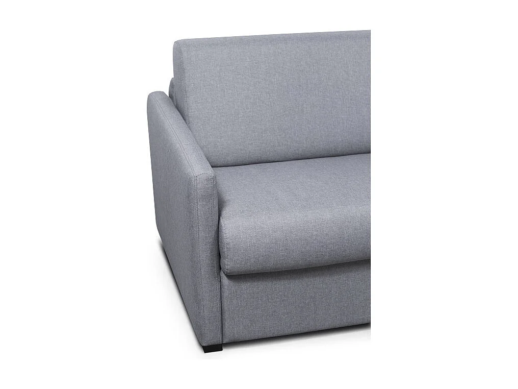 Canapé convertible express 3 places en tissu gris clair ALICE