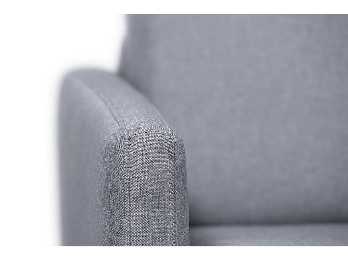 Canapé convertible express 3 places en tissu gris clair ALICE