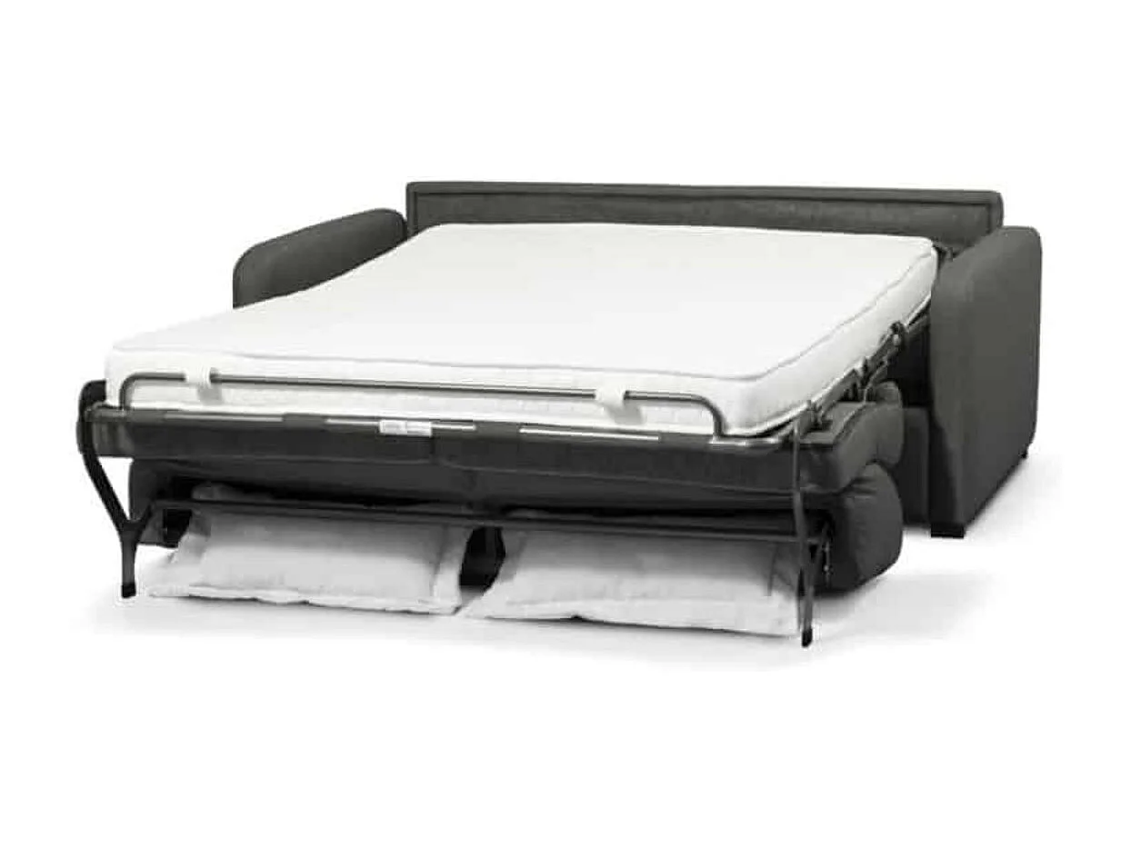Canapé convertible express 3 places en tissu gris anthracite ALICE