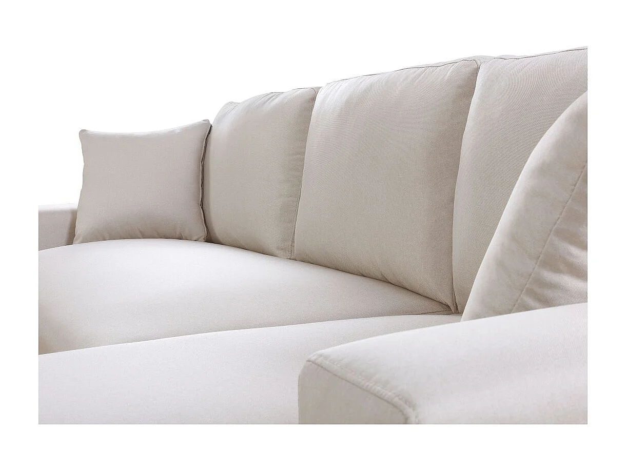 Canapé d'Angle Scandinave Réversible Convertible avec Coffre en Tissu