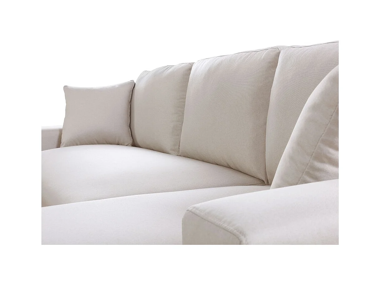 Canapé d'Angle Scandinave Réversible Convertible avec Coffre en Tissu