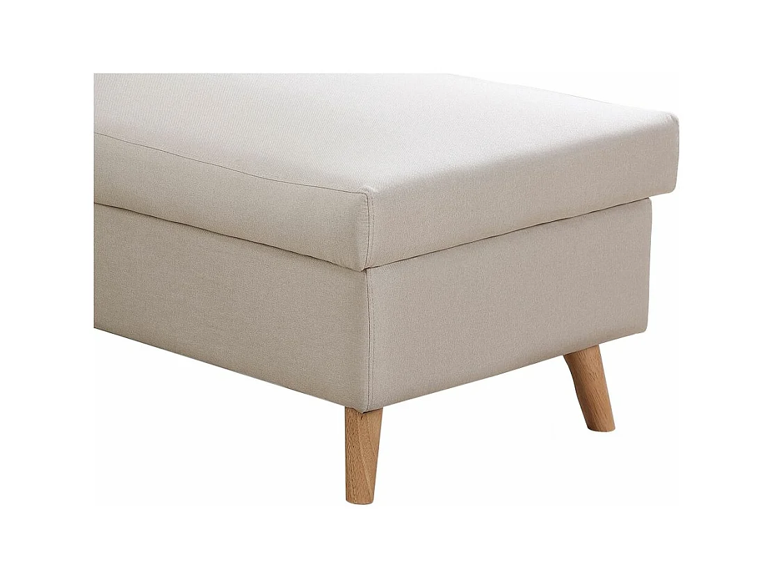 Canapé d'Angle Scandinave Réversible Convertible avec Coffre en Tissu
