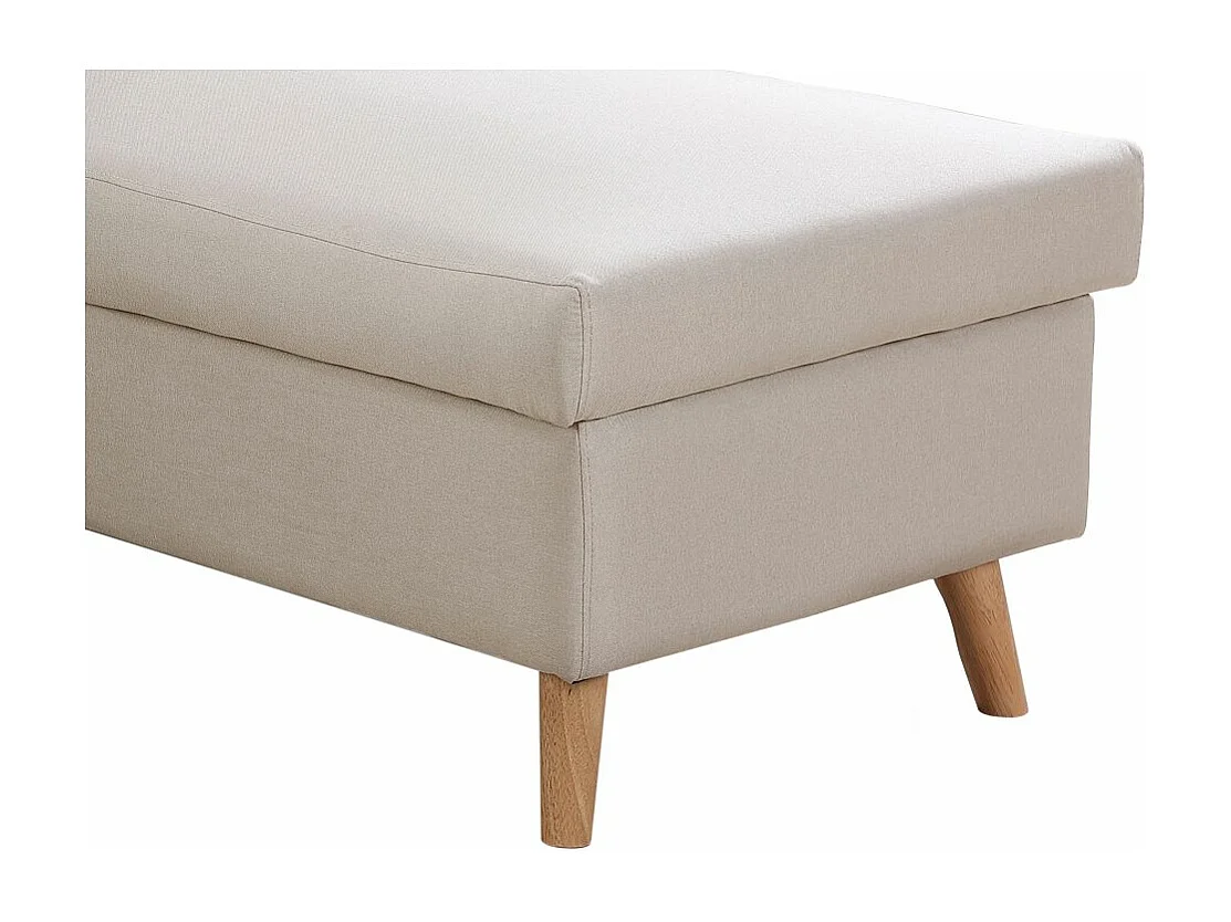 Canapé d'Angle Scandinave Réversible Convertible avec Coffre en Tissu