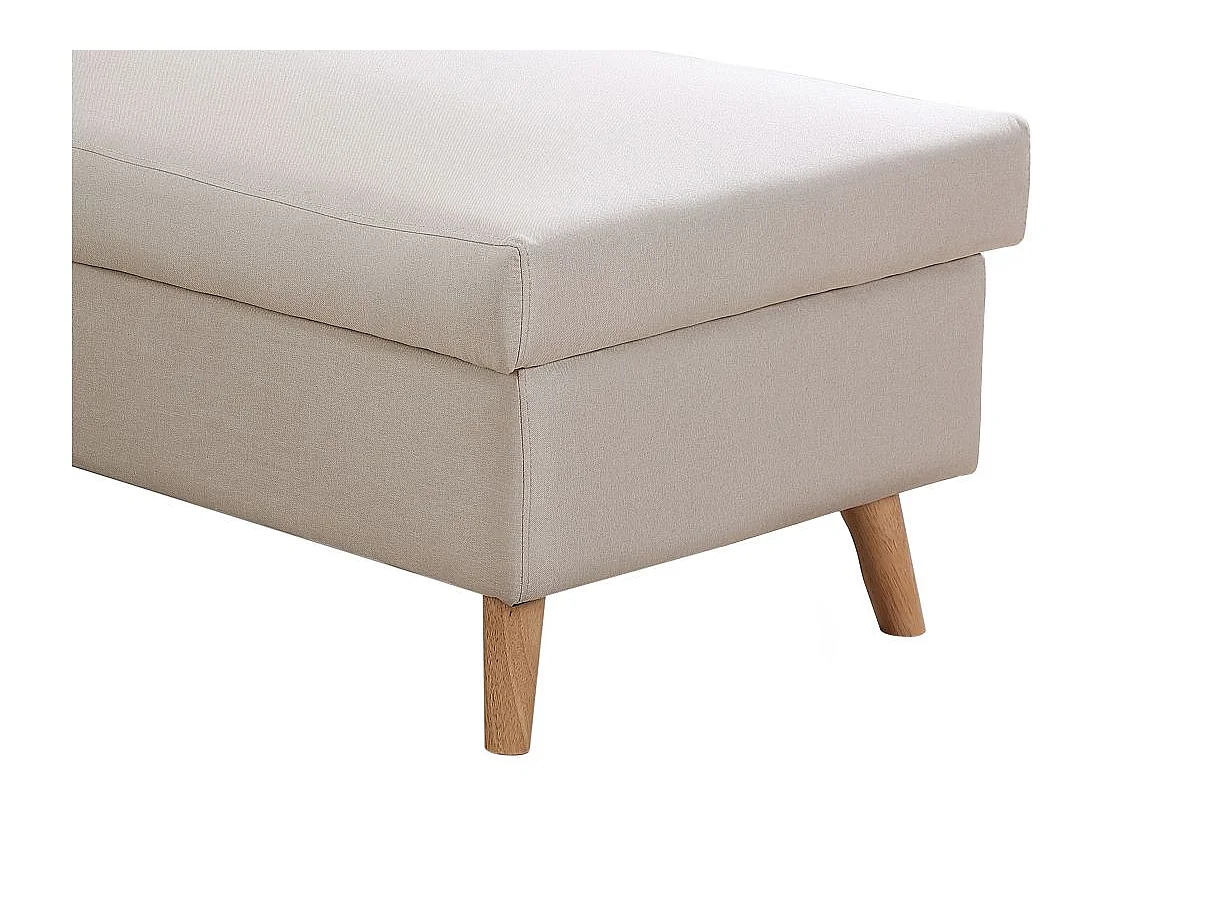 Canapé d'Angle Scandinave Réversible Convertible avec Coffre en Tissu