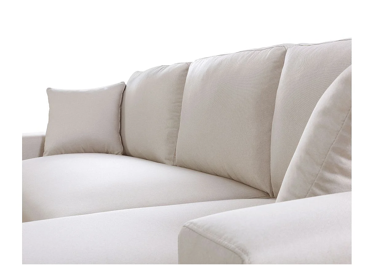 Canapé d'Angle Scandinave Réversible Convertible avec Coffre en Tissu