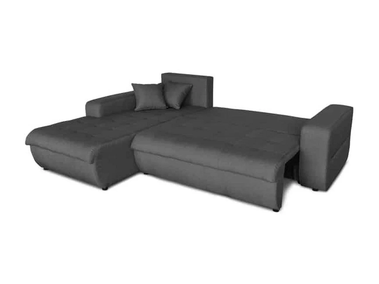 Canapé d'Angle Convertible Gauche 4 Places en Tissu