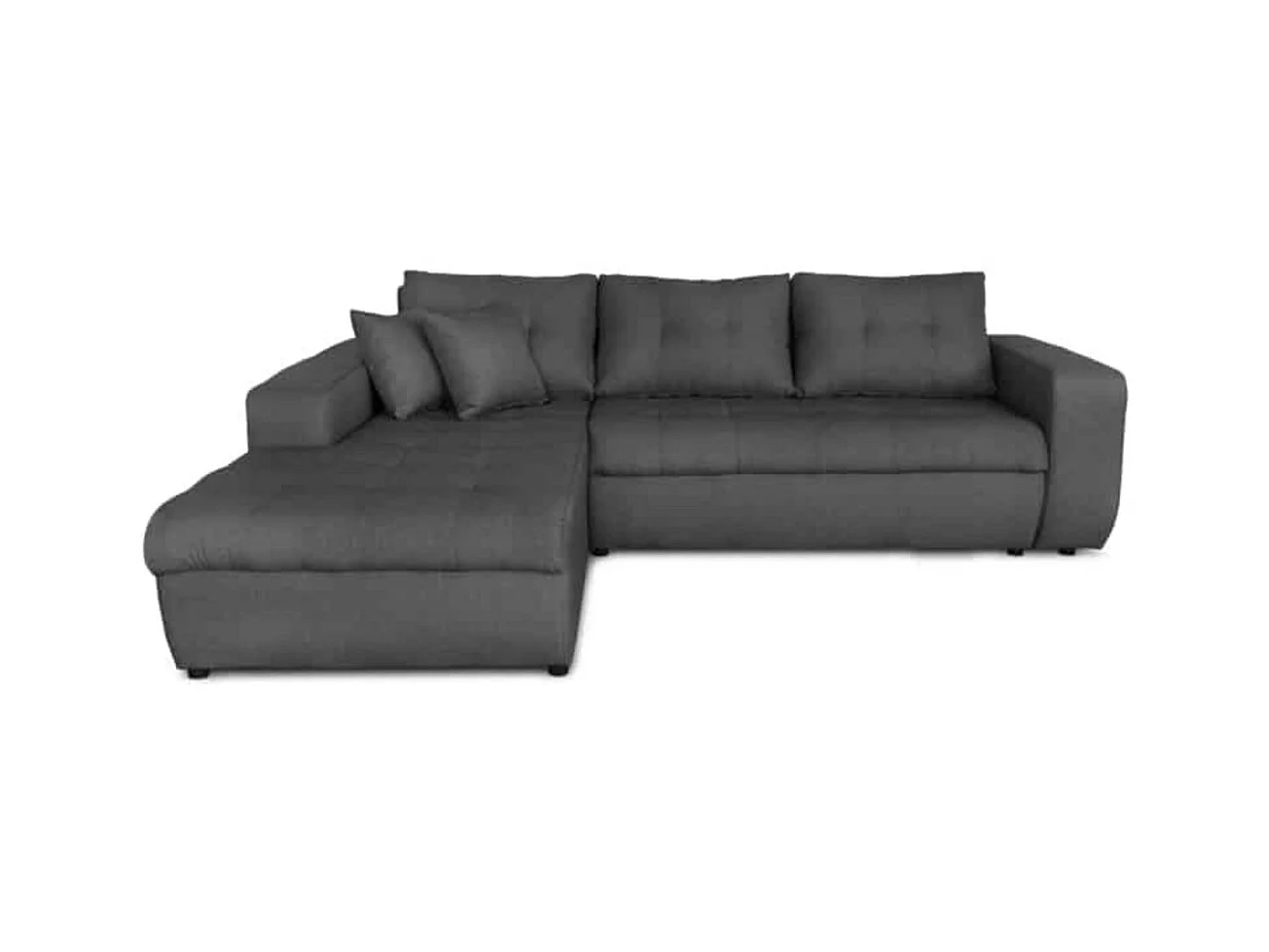 Canapé d'Angle Convertible Gauche 4 Places en Tissu