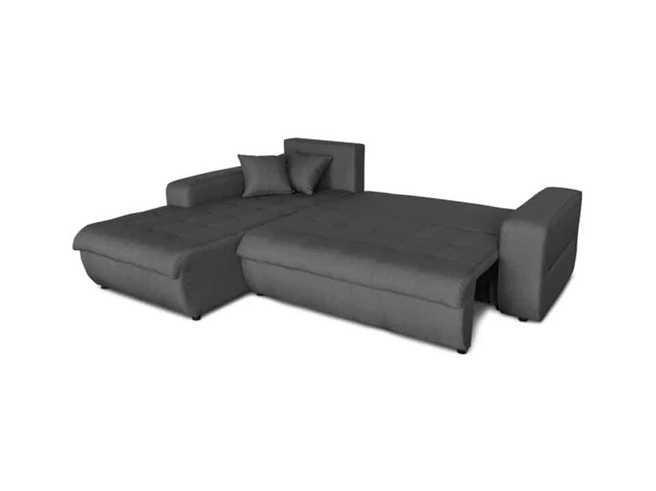 Canapé d'Angle Convertible Gauche 4 Places en Tissu