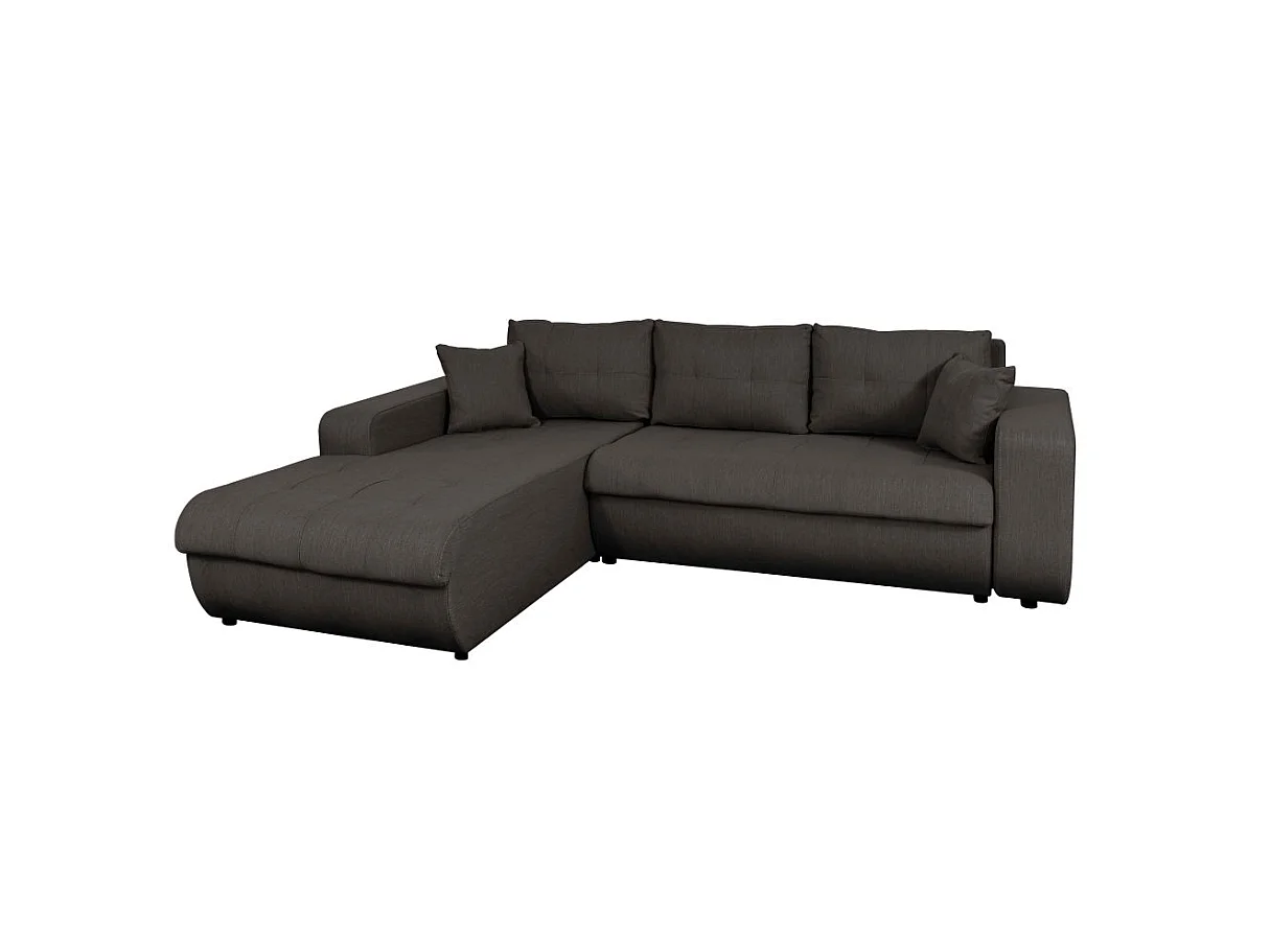 Canapé d'Angle Convertible Gauche 4 Places en Tissu