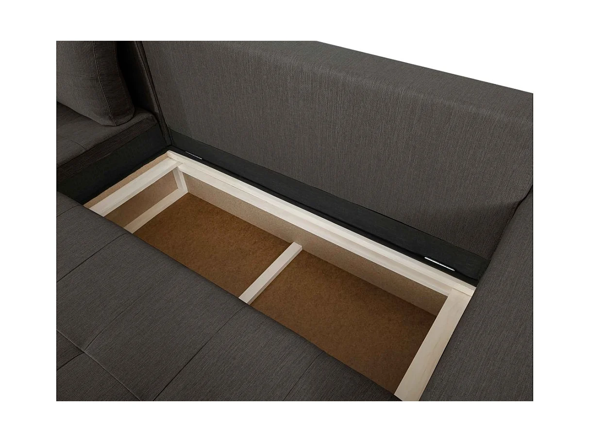 Canapé d'Angle Convertible Gauche 4 Places en Tissu