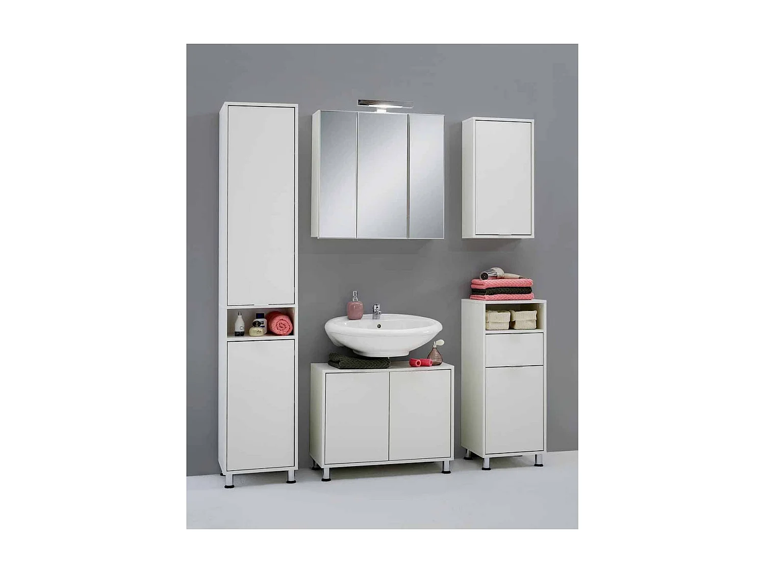 Meuble Haut de Salle de Bain 3 Portes - Zamora