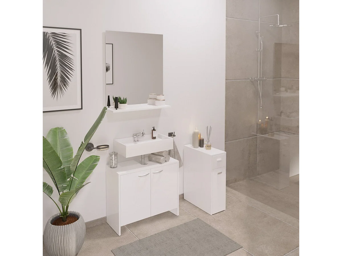 Petit Meuble Gain de Place 2 Tiroirs L20cm - Denia