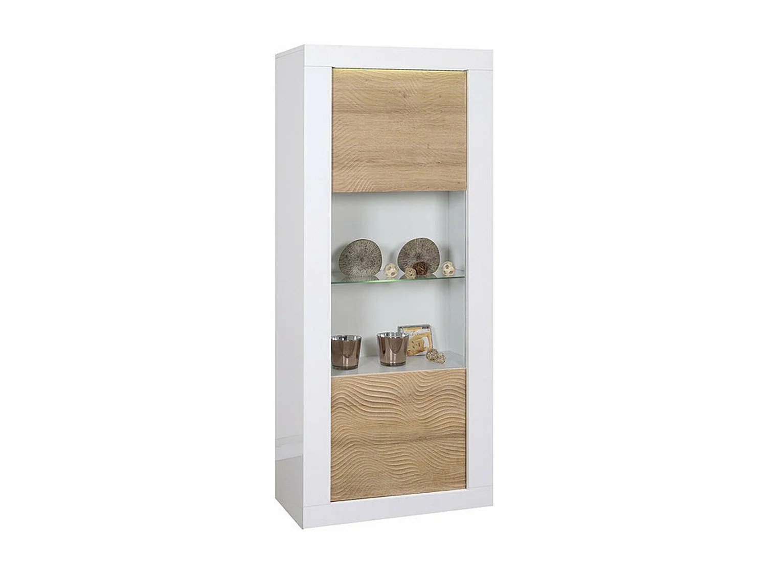 Bibliothèque 1 porte avec Vitrine KARMA - Fabrication Française