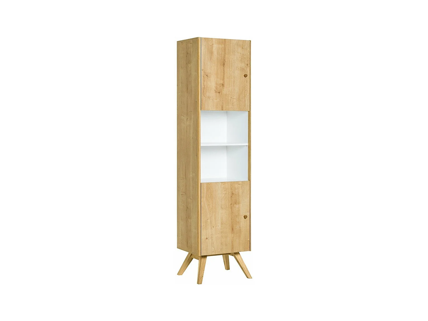 Vitrine 2 portes avec étagère centrale H207,5 cm - NATURE