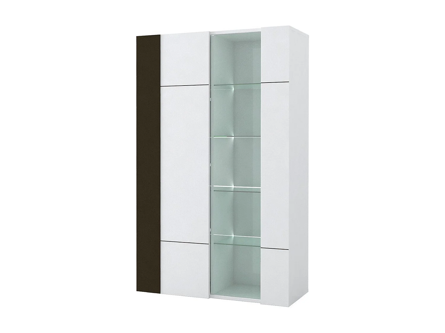 Bibliothèque avec vitrine 2 portes Karat - Fabrication Française