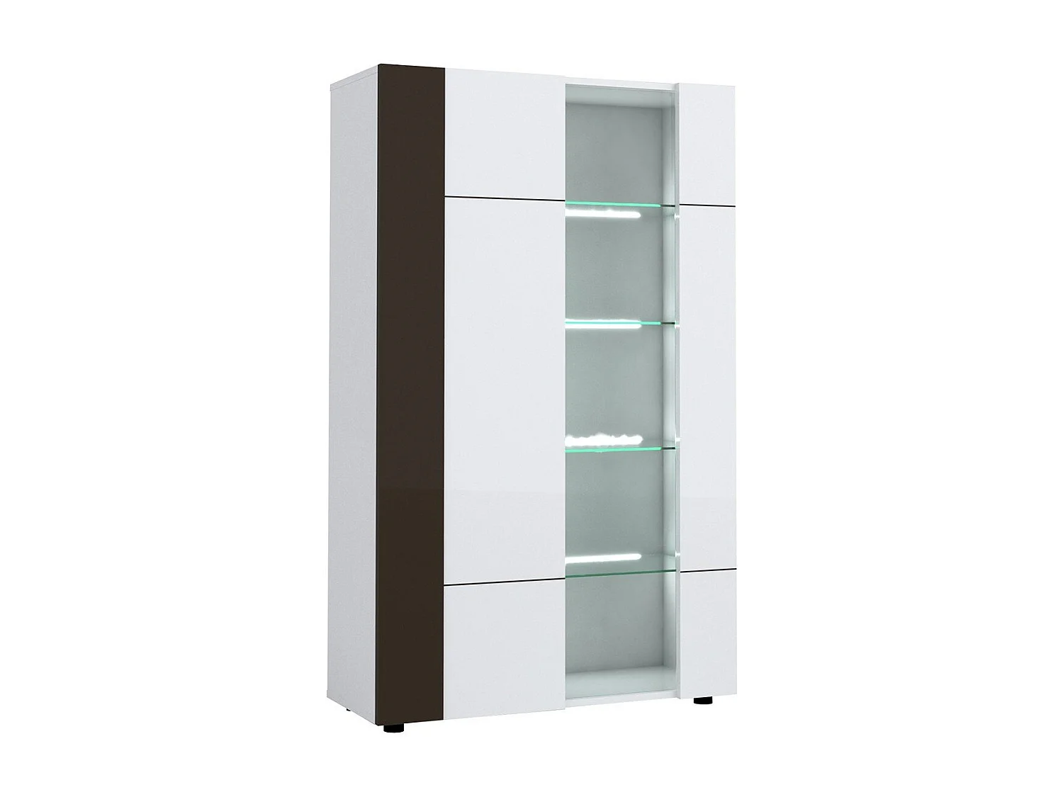 Bibliothèque avec vitrine 2 portes Karat - Fabrication Française