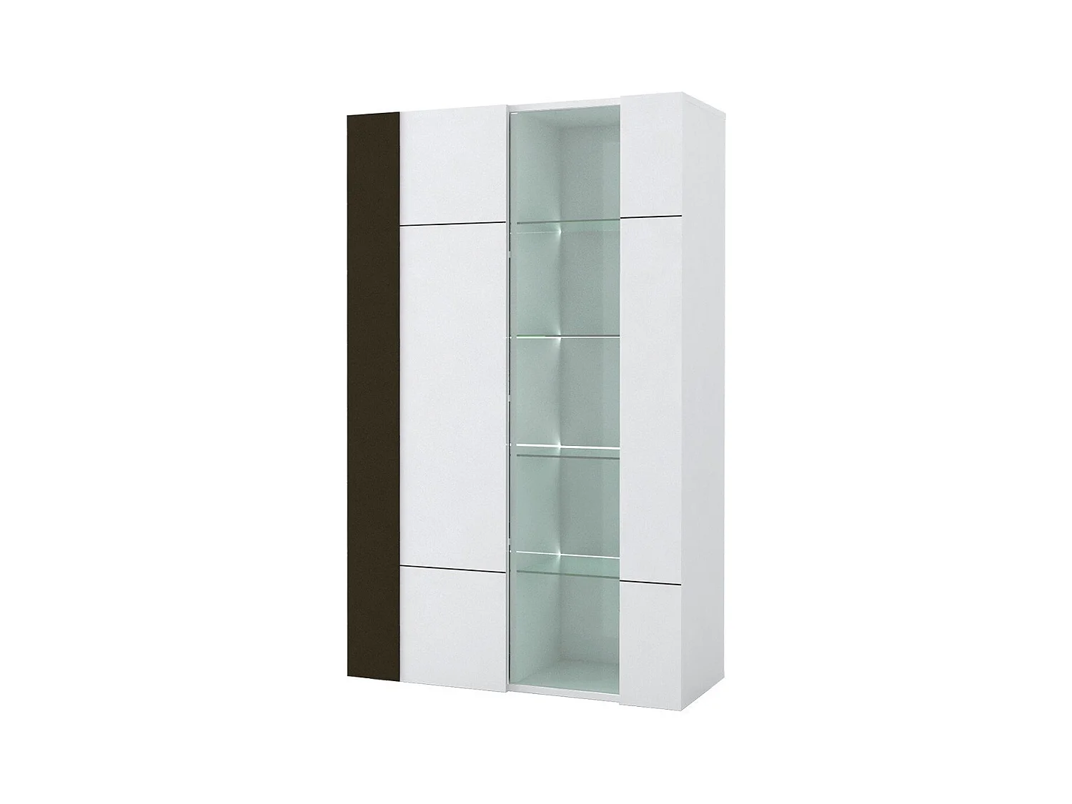 Bibliothèque avec vitrine 2 portes Karat - Fabrication Française