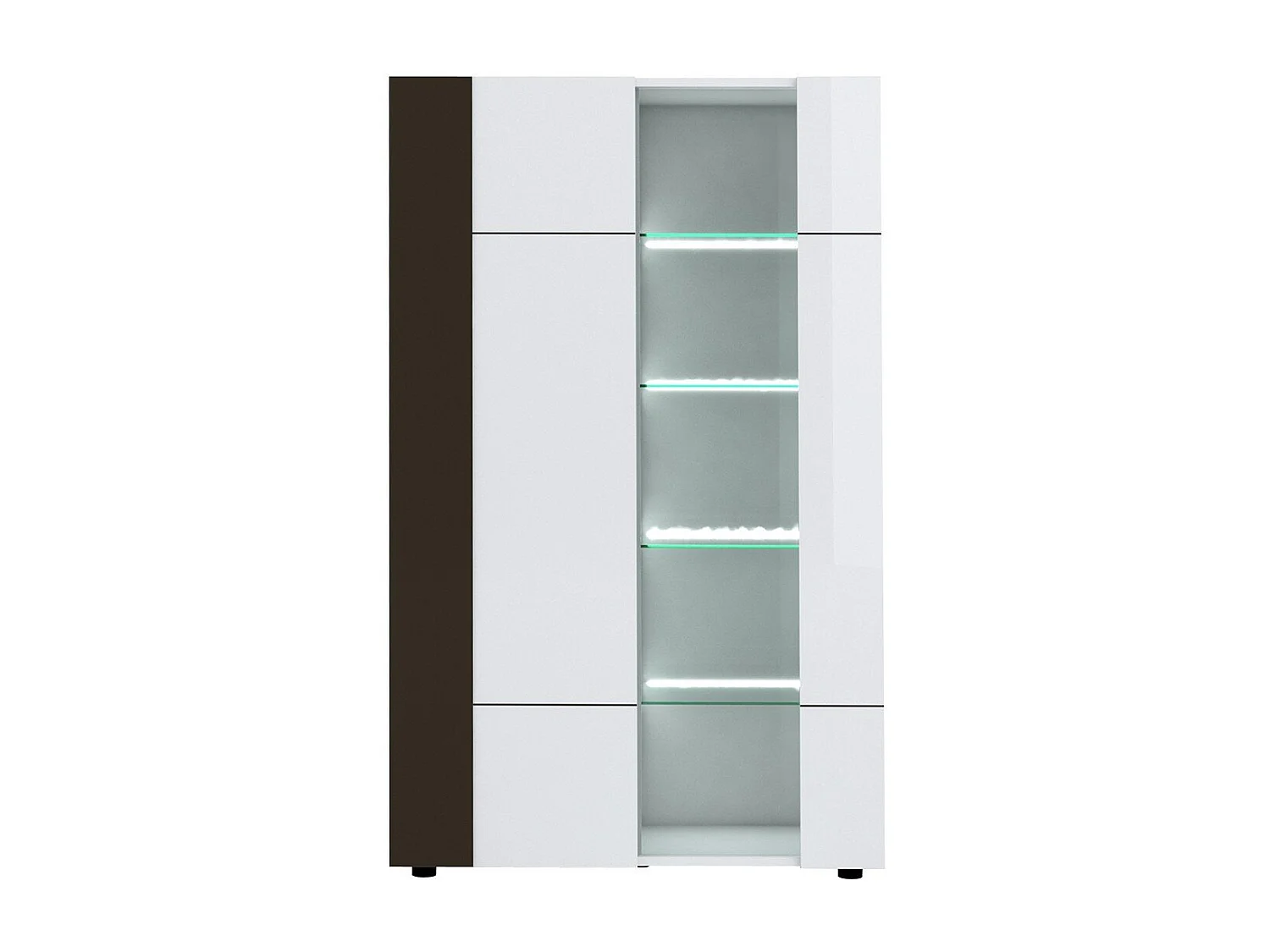 Bibliothèque avec vitrine 2 portes Karat - Fabrication Française