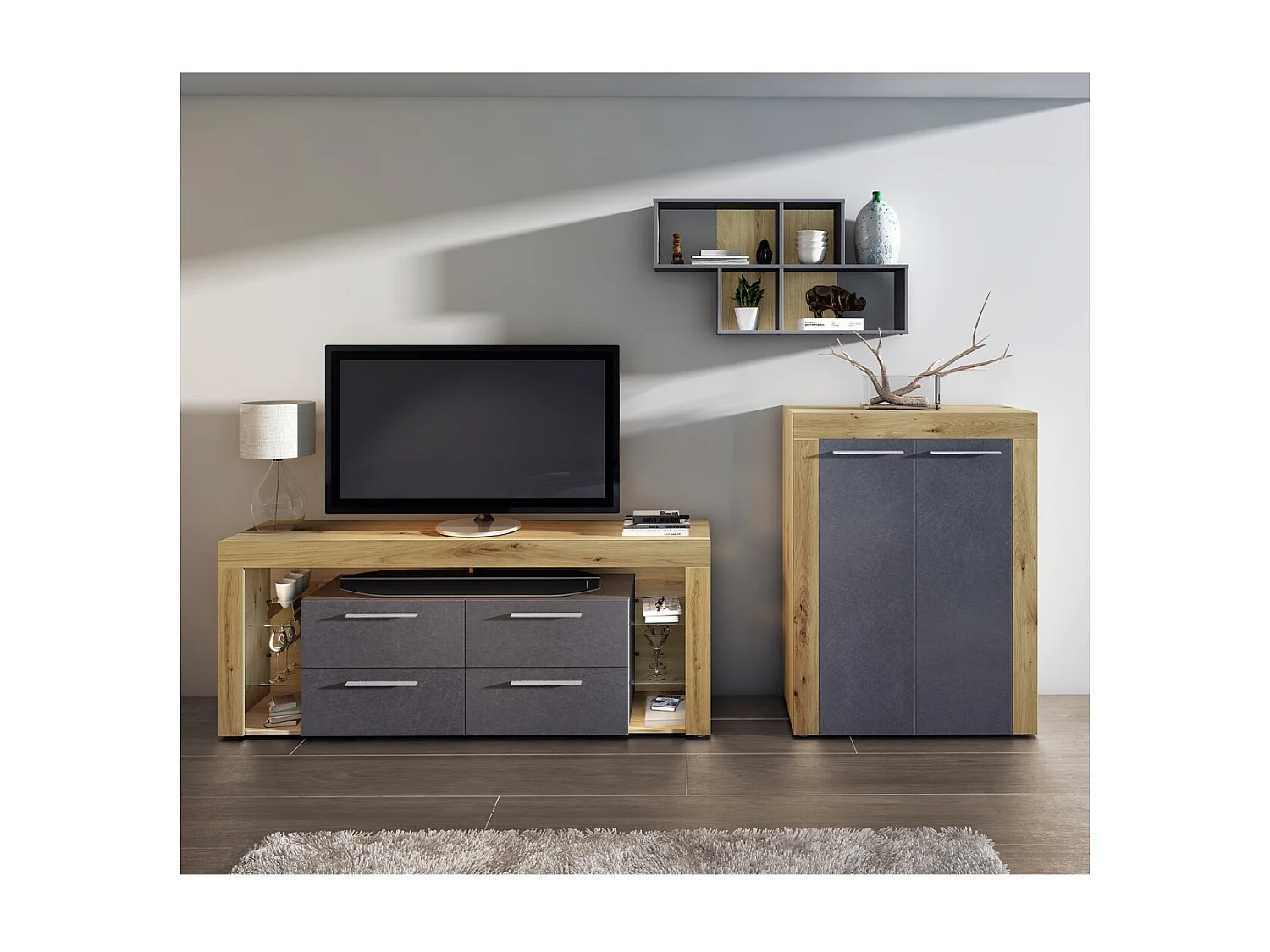 Etagère murale 4 Compartiments L100 cm - Nora