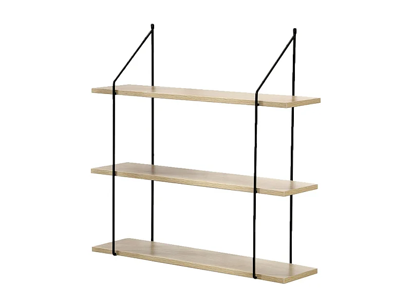 Étagère Murale 3 Niveaux décor Bois L60 cm