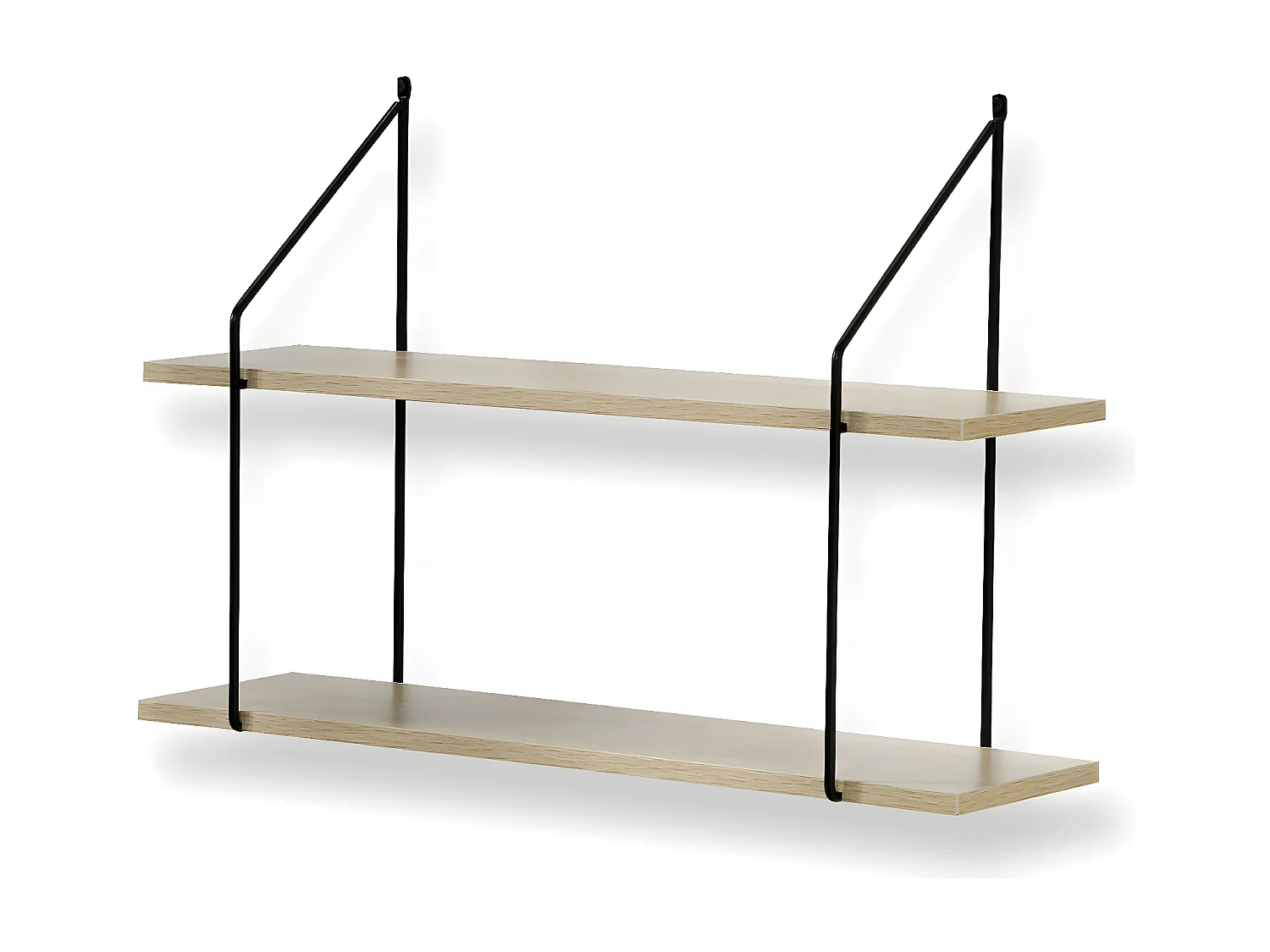 Wandplank 2 niveaus Houtdecor L60 cm