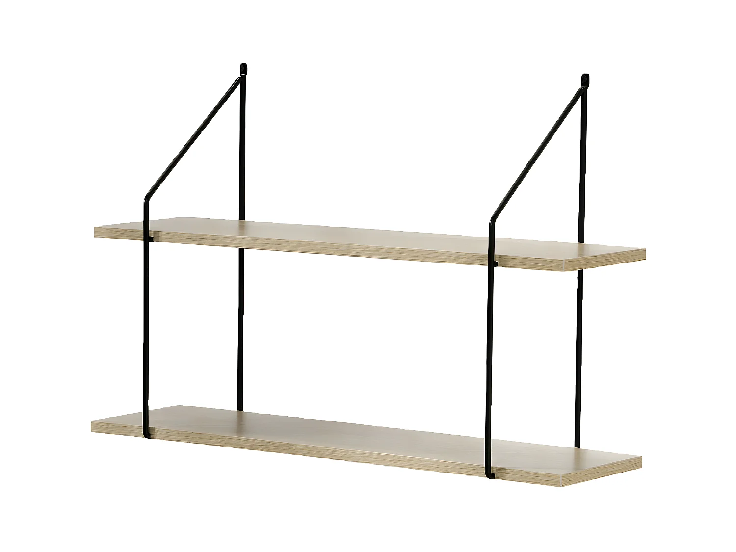 Étagère Murale 2 Niveaux décor Bois L60 cm