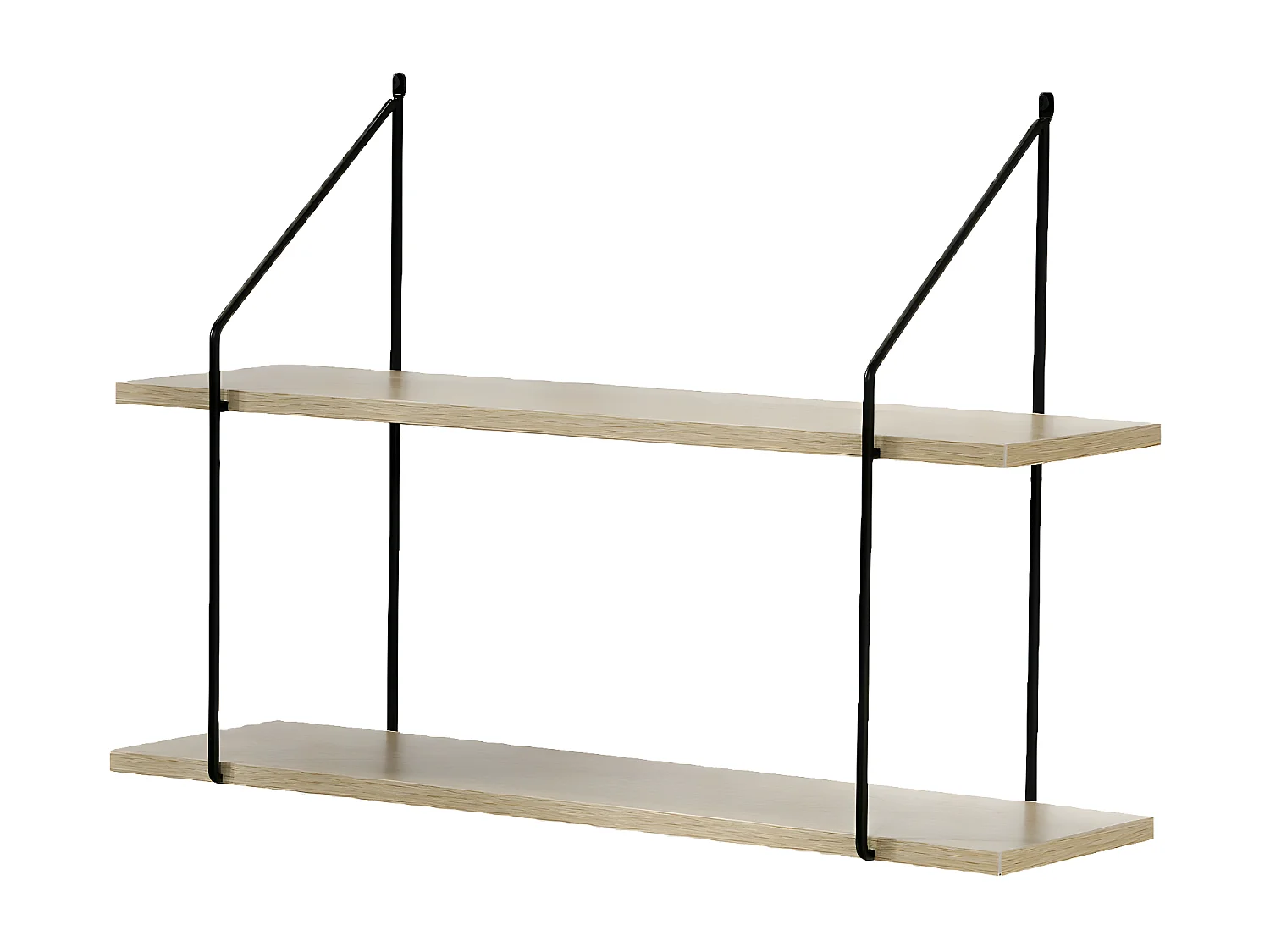 Étagère Murale 2 Niveaux décor Bois L60 cm