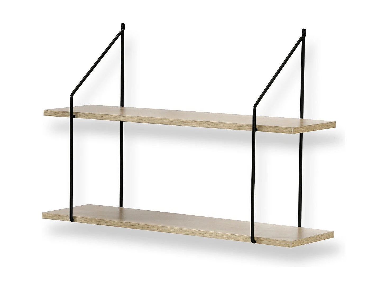 Balda de pared 2 niveles acabado madera 60 cm de largo