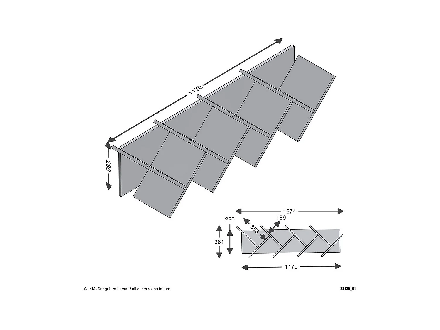 Etagère Murale à Livres L127.5 cm - Büchen