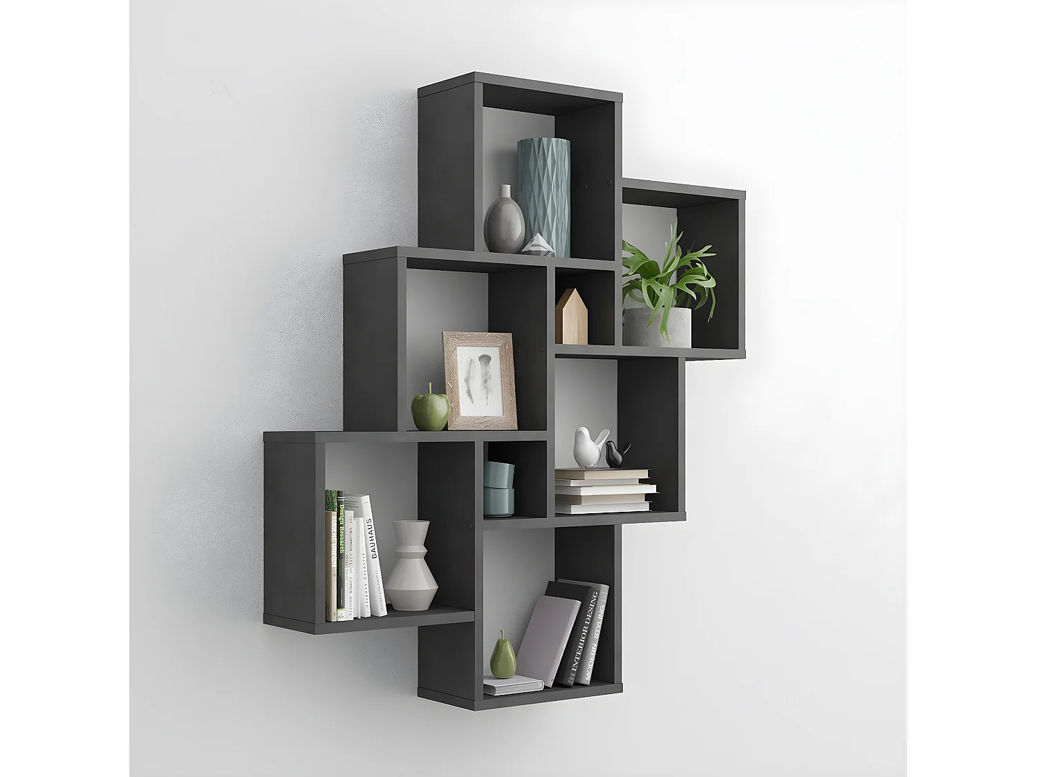 Étagère Murale Flottante 8 Compartiments - Laurio