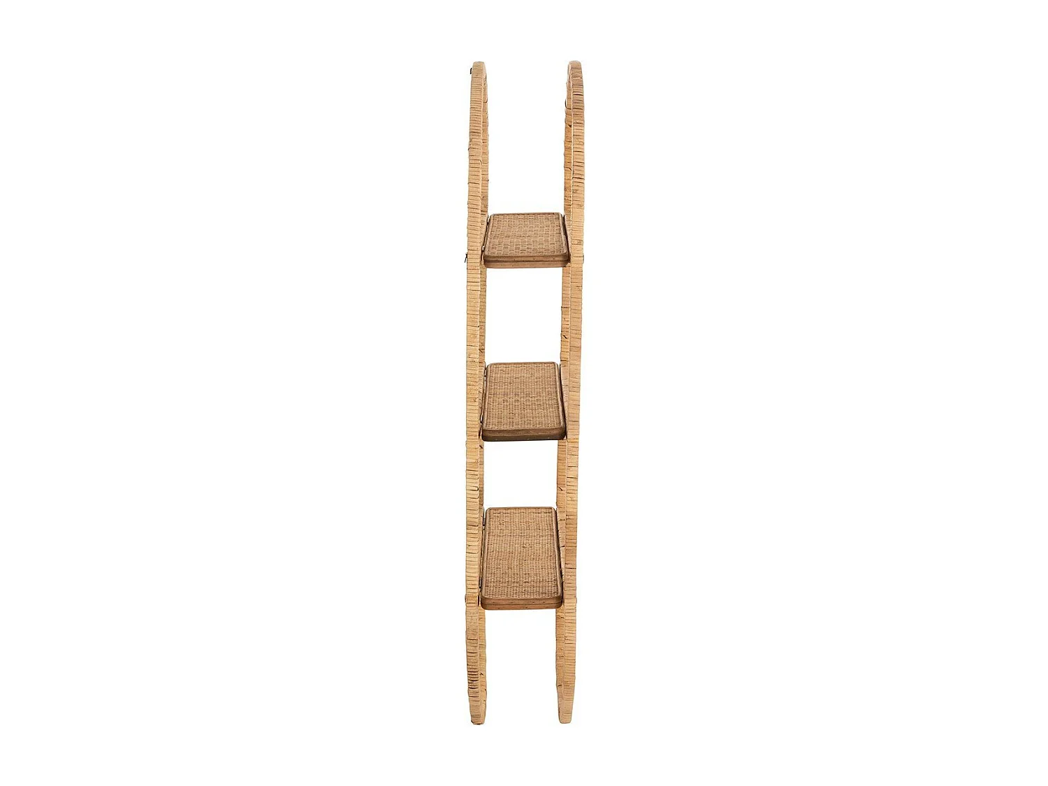 Etagere Murale Ovale 3 Planches pliable Rotin Naturel