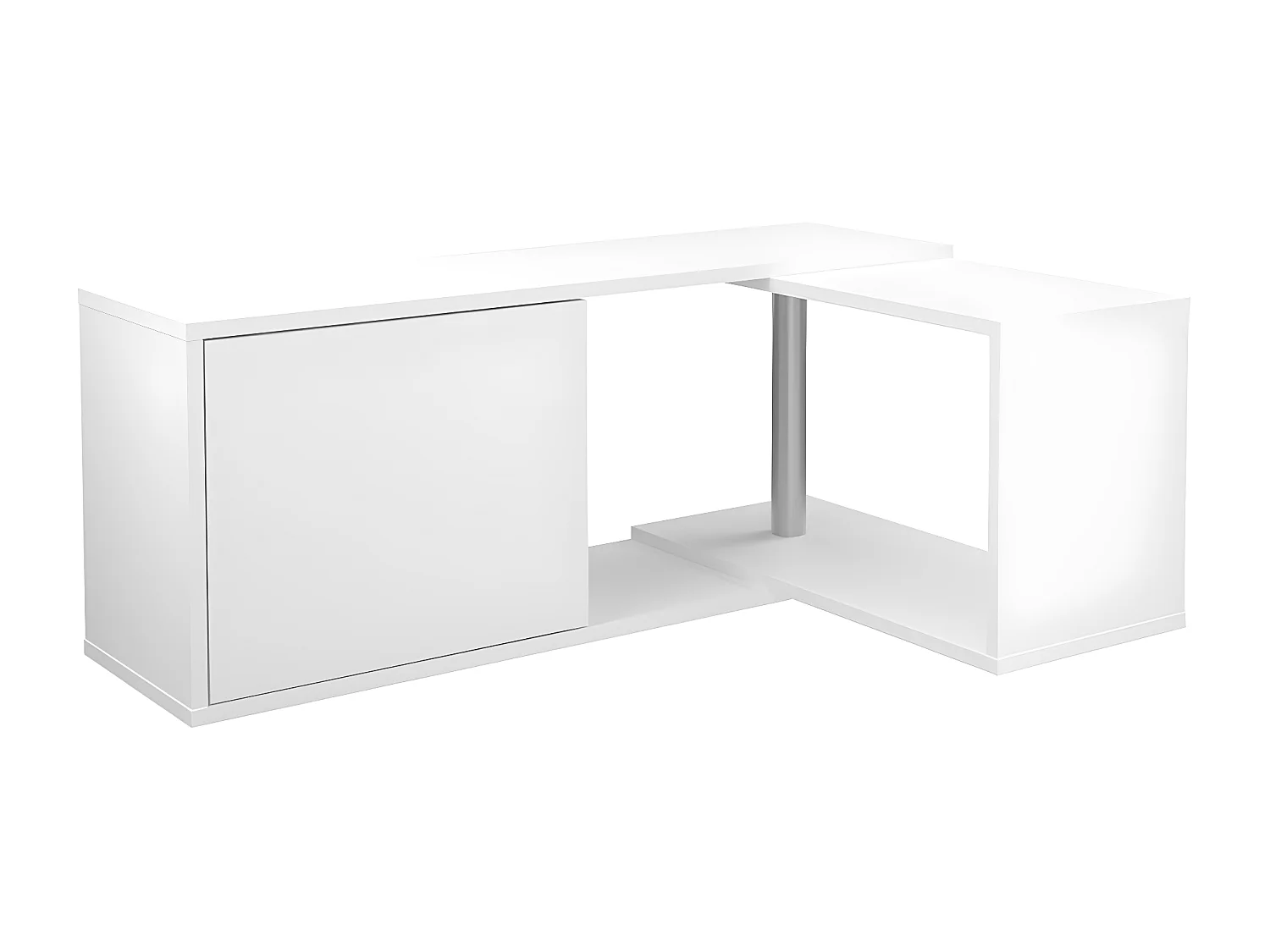 Étagère Murale 1 Porte 2 Niches Angle Modulable - Flex