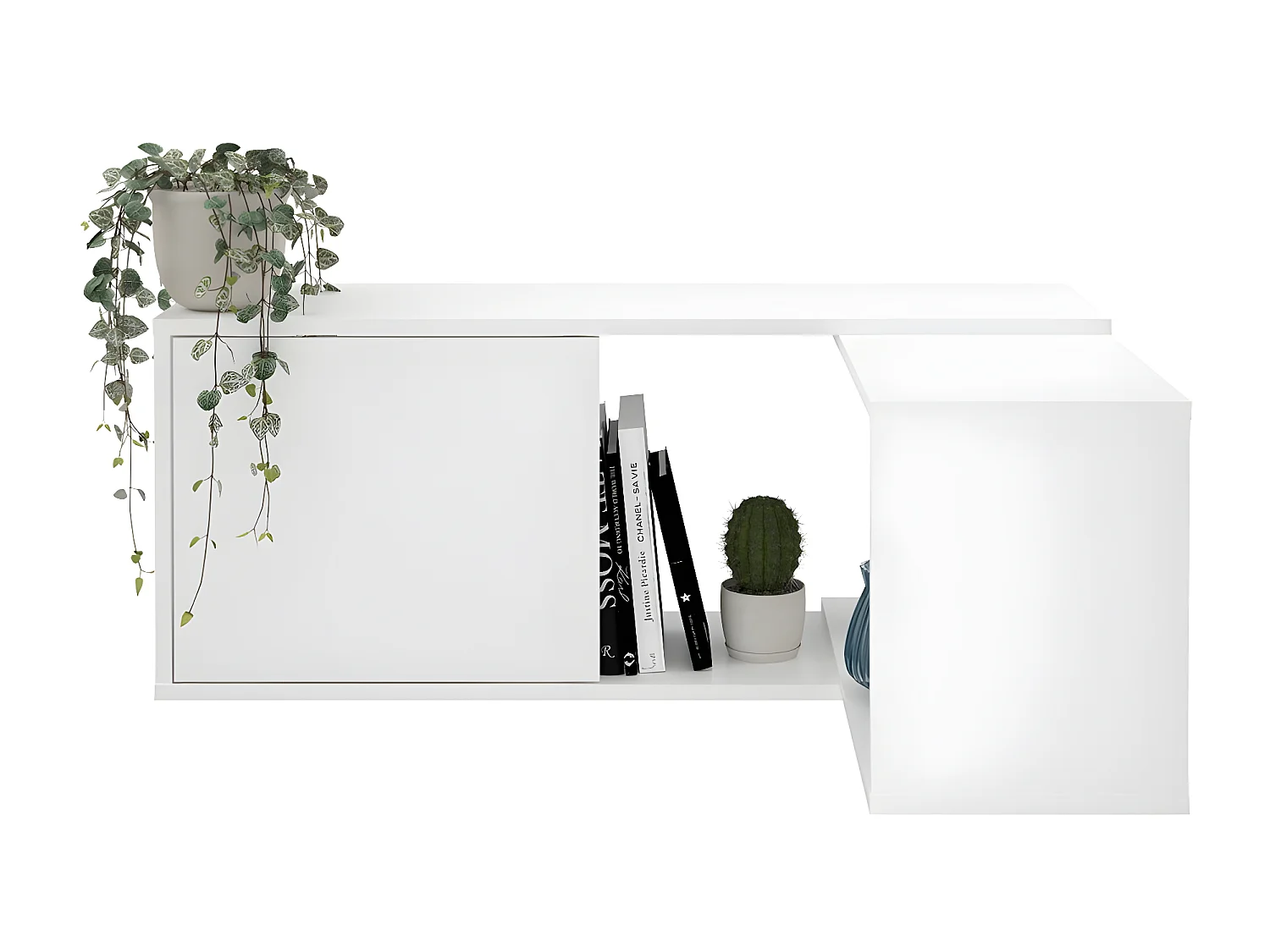 Étagère Murale 1 Porte 2 Niches Angle Modulable - Flex