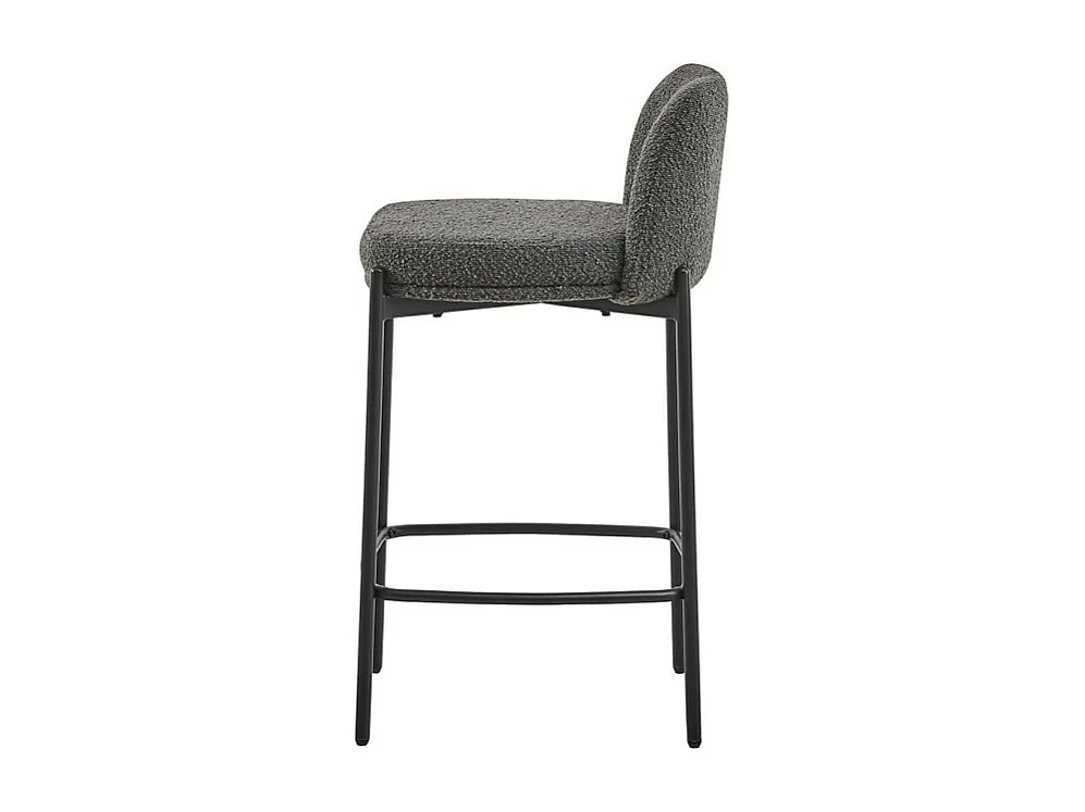 Sedia da bancone ELISE di colore grigio, dimensioni H91 x L44 x P42, ideale per un bancone moderno.