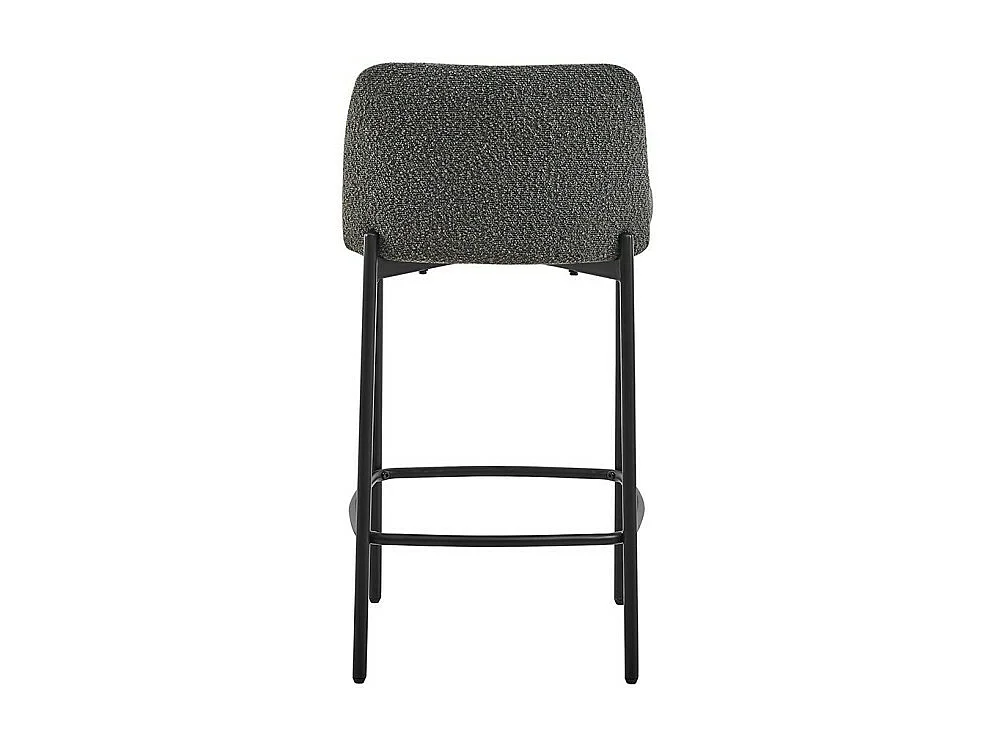 Cadeira de balcão ELISE cor cinza, dimensões A91 x L44 x P42, ideal para um balcão moderno.