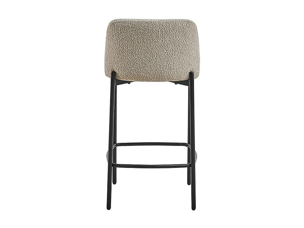 Thekenstuhl ELISE - Sandfarbe - Metallbeine - Höhe 85 cm - Moderner Stil