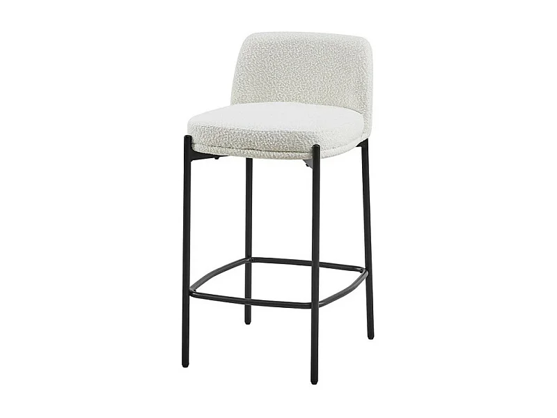 Chaise de comptoir ELISE – Blanche – H91 x L44 x P42 cm